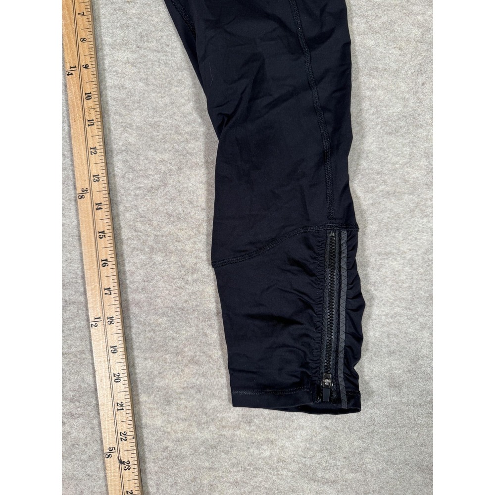 Lululemon Leggings Womens 6 Black Capri Ruched Zip Pocket Yoga Athletic Gym - Picture 14 of 15
